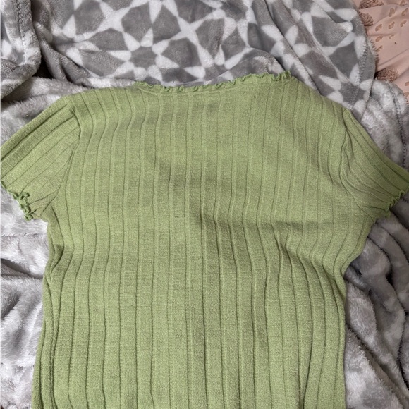 SO Light Green Ribbed Top - Picture 3 of 3